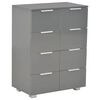 vidaXL Dulap, gri extralucios, 60x35x80 cm, lemn prelucrat