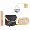vidaXL Set de accesorii pentru saună 5 buc. Negru