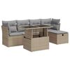 vidaXL Set canapele de grădină cu perne, 6 piese, bej, poliratan