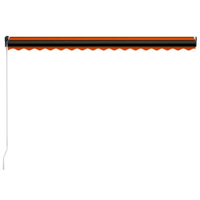 vidaXL Copertină retractabilă manual, portocaliu & maro, 400x300 cm