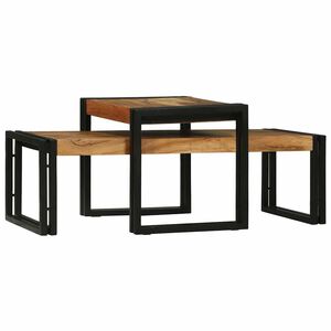 vidaXL Masă de cafea 2 buc. Maro 48 x 40 x 40 cm Lemn Solid de Acacia