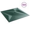 vidaXL Panouri de perete 24 buc. verde 50x50 cm XPS 6 m&sup2; stea