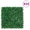 vidaXL Gard din frunze de arbust artificiale,&nbsp;24 buc., verde, 50x50 cm
