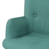 vidaXL Fotoliu cu taburet pentru picioare, verde, material textil