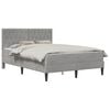 vidaXL Cadru de pat cu saltea Gri deschis 140 x 200 cm Catifea
