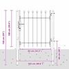 vidaXL Poartă de gard Gri 103 x 150 cm Oțel vopsit electrostatic