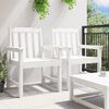 vidaXL Scaun de dining pentru grădină. 2 pcs Alb 65.5 x 59 x 88cm HDPE