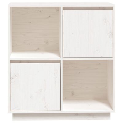 vidaXL Dulap, alb, 74x35x80 cm, lemn masiv de pin