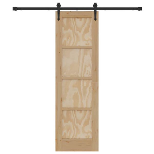 vidaXL Ușă glisantă ORKDAL Maro 61 x 198,5 cm Lemn de pin masiv