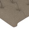vidaXL Tăblie de pat cu LED, gri taupe, 90x7x78/88 cm, textil