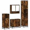 vidaXL Set de mobilier de baie 4 piese Lemn prelucrat de stejar afumat