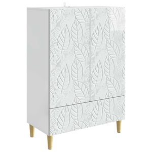 vidaXL Bufet Alb foarte lucios 66 x 34,5 x 95 cm Lemn prelucrat