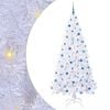 vidaXL Brad de Crăciun artificial cu 300 LED Alb 210 cm PVC și Oțel