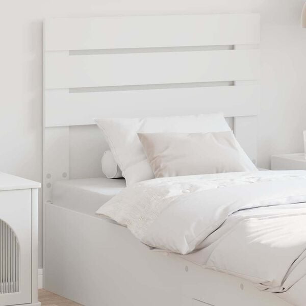 vidaXL Tăblie cap cu headboard Alb 75 cm Lemn compozit