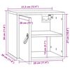 vidaXL Dulap de perete, negru, 31,5x30x30 cm, lemn masiv de pin