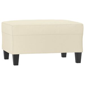 vidaXL Taburet, crem, 70x55x41 cm, piele ecologică