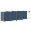 vidaXL Vază pentru Grădină 4 buc. Gri 160 x 40 x 52 cm PP