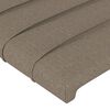 vidaXL Tăblie de pat gri taupe 180x5x118/128 cm, material textil