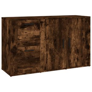 vidaXL Servantă, stejar fumuriu, 100x33x59,5 cm, lemn compozit
