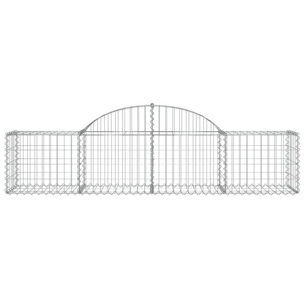 vidaXL Coșuri gabion arcuite 5 buc, 200x50x40/60 cm, fier galvanizat