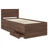 vidaXL Daybed cu sertar Stejar maro și negru 90 x 200 cm Lemn compozit
