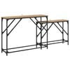 vidaXL Masă de consolă 2 pcs Stejar Artizanal 100 x 28 x 75 cm