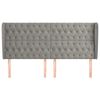 vidaXL Tăblie de pat cu aripioare gri deschis 203x23x118/128cm catifea