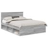 vidaXL Cadru de pat Gri Sonoma 150 x 200 cm Lemn prelucrat