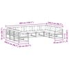 vidaXL Set de canapele de exterior cu pernă 9 pcs Natural și Crem