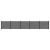 vidaXL Panou de Gardă 5 buc. 852 x 146 cm WPC și Aluminiu Gri