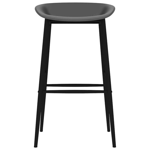 vidaXL Scaune de bar, 4 buc., gri