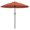 vidaXL Umbrelă de soare de exterior, st&acirc;lp aluminiu, cărămiziu, 270 cm