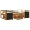 vidaXL Set de canapele de exterior 7 buc. natural Lemn Solid de Acacia