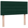 vidaXL Pat box spring cu saltea, verde &icirc;nchis, 80x220 cm, catifea