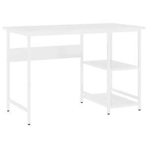 vidaXL Birou de calculator, alb, 105x50x72 cm, MDF și metal