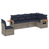 vidaXL Set canapele de grădină cu perne, 6 piese, gri, poliratan