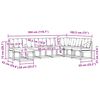 vidaXL Set de canapele de exterior cu pernă 8 pcs Natural și Bej