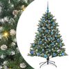 vidaXL Brad de Crăciun artificial Verde 150 cm PVC și Plastic și Oțel