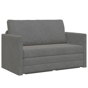 vidaXL Pat canapea Gri &icirc;nchis 124 x 71 x 78 cm Catifea