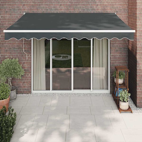 vidaXL Copertină retractabilă automată, antracit, 3x2,5 m