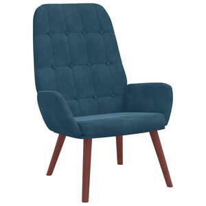 vidaXL Scaun de relaxare, albastru, catifea