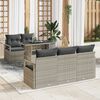 vidaXL Set de canapele pentru grădină 6 pcs Gri deschis Rattan poli