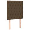 vidaXL Pat box spring cu saltea, maro &icirc;nchis, 80x200 cm, textil