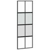 vidaXL Ușă glisantă, negru, 76x205 cm, sticlă securizată și aluminiu
