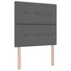 vidaXL Cadru de pat cu headboard Gri &icirc;nchis 120 x 190 cm țesătură