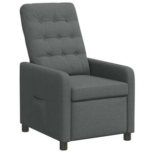 vidaXL Fotoliu recliner Gri &icirc;nchis 65 x 93 x 102 cm Țesătură