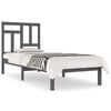 vidaXL Cadru de pat single, gri, 90x190 cm, lemn masiv de pin