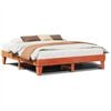 vidaXL Cadru de pat fără saltea, maro ceruit 200x200 cm lemn masiv pin