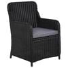 vidaXL Set mobilier de grădină, 5 piese, negru