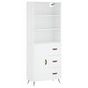 vidaXL Dulap &icirc;nalt, alb, 69,5x34x180 cm, lemn compozit